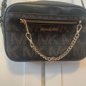 Michael Kors Brown and Black Crossbody Bag